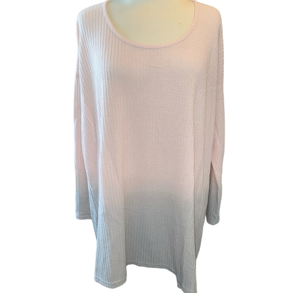 Andree by Unit oversize pullover shirt ombré coloring waffle look size large